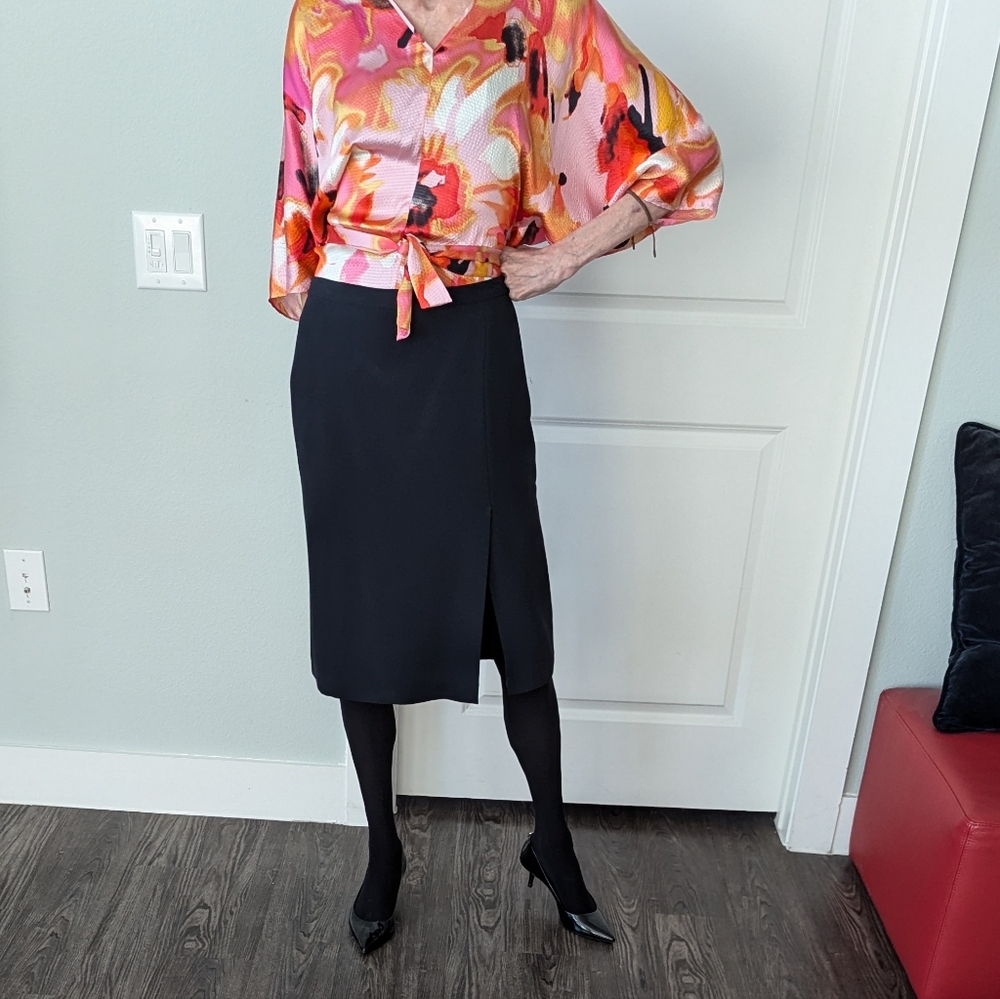 Anne Kline navy skirt
